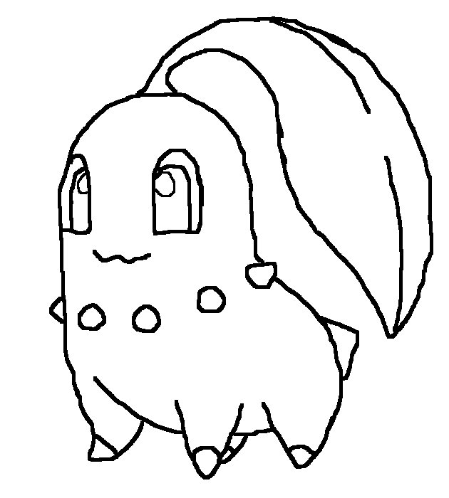 630x700 Chikorita Lineart By Iceheartthewarrior