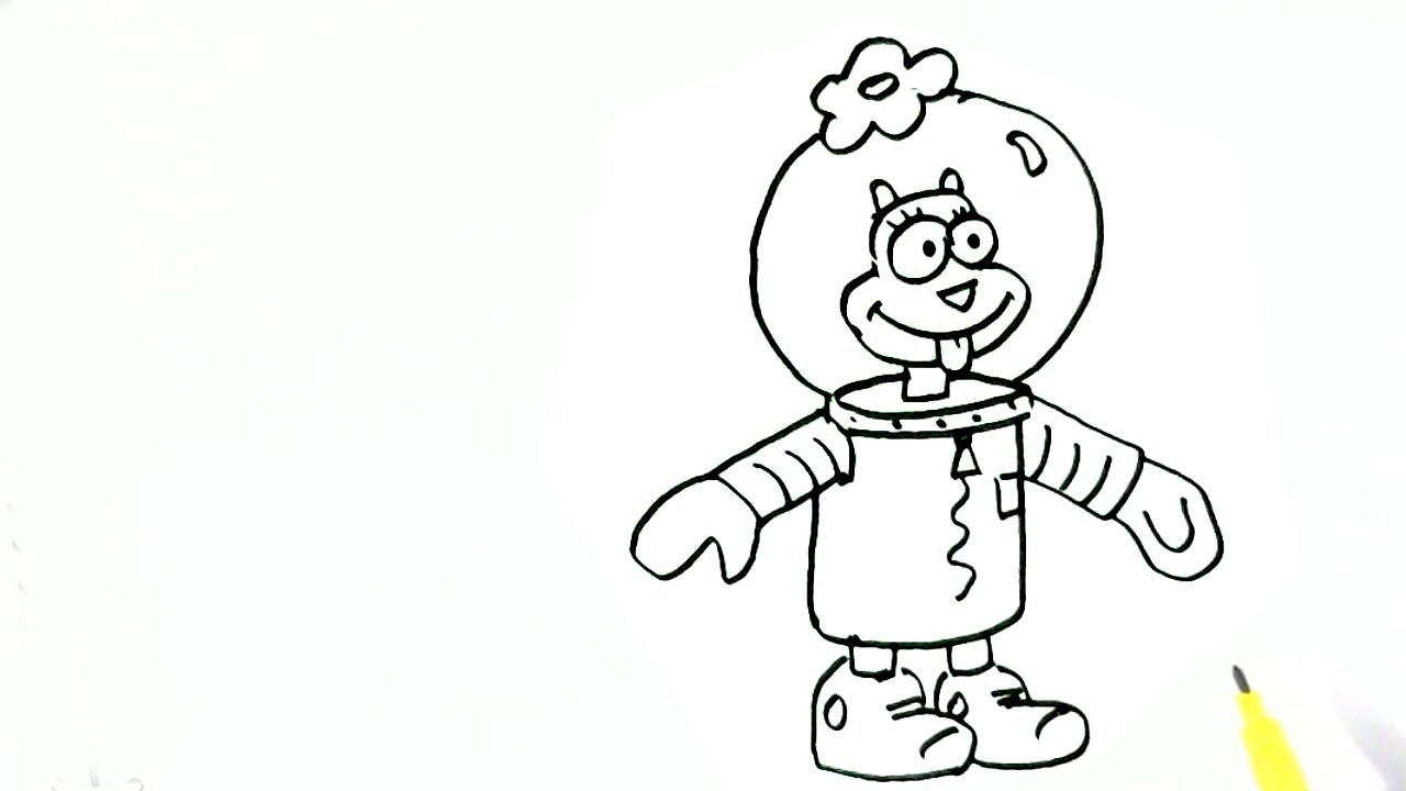 1280x720 How To Draw Sandy Cheeks Spongebob Squarepants Easy Steps