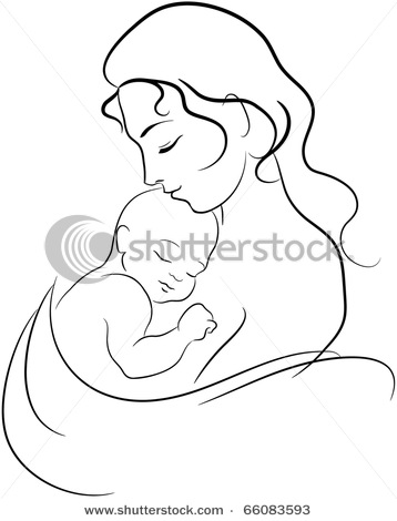 358x470 Mother Child Line Drawings Pins ) Drawings, Child