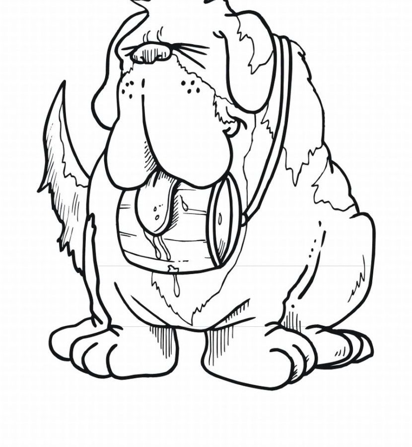 830x900 Labrador Retriever Coloring Page Free Dog St Bernard Printable