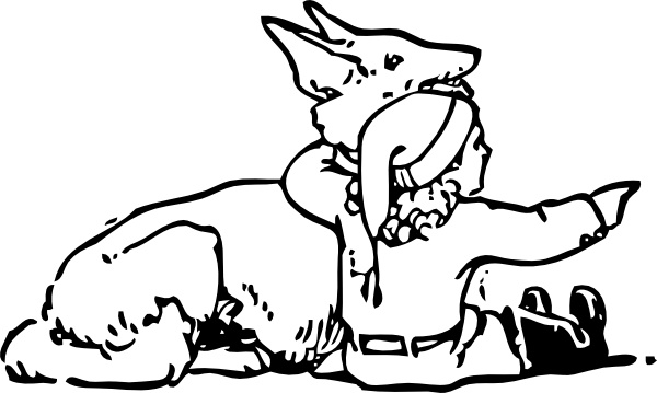 600x359 Child And Wolf Outline Clip Art Free Vector In Open Office Drawing