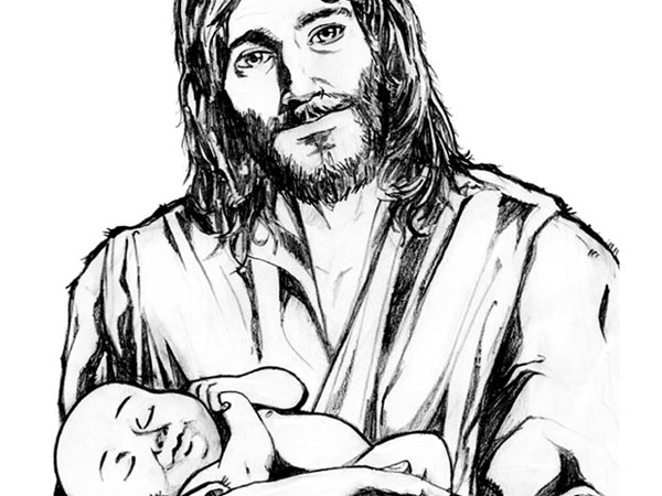 600x450 Jesus Holding A Child Clipart Free