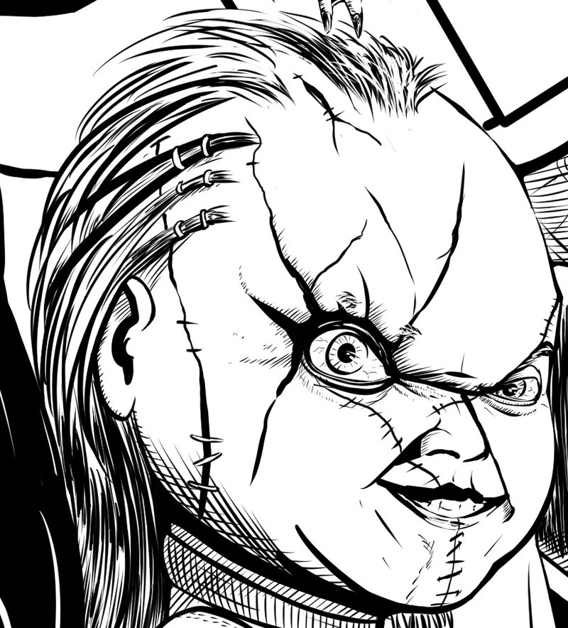 800x884 Child's Play Chucky Face By Dougsq