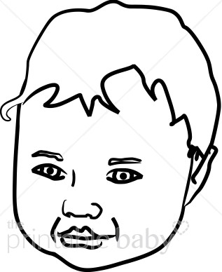 317x388 Child's Face Outline Clipart New Baby Clipart