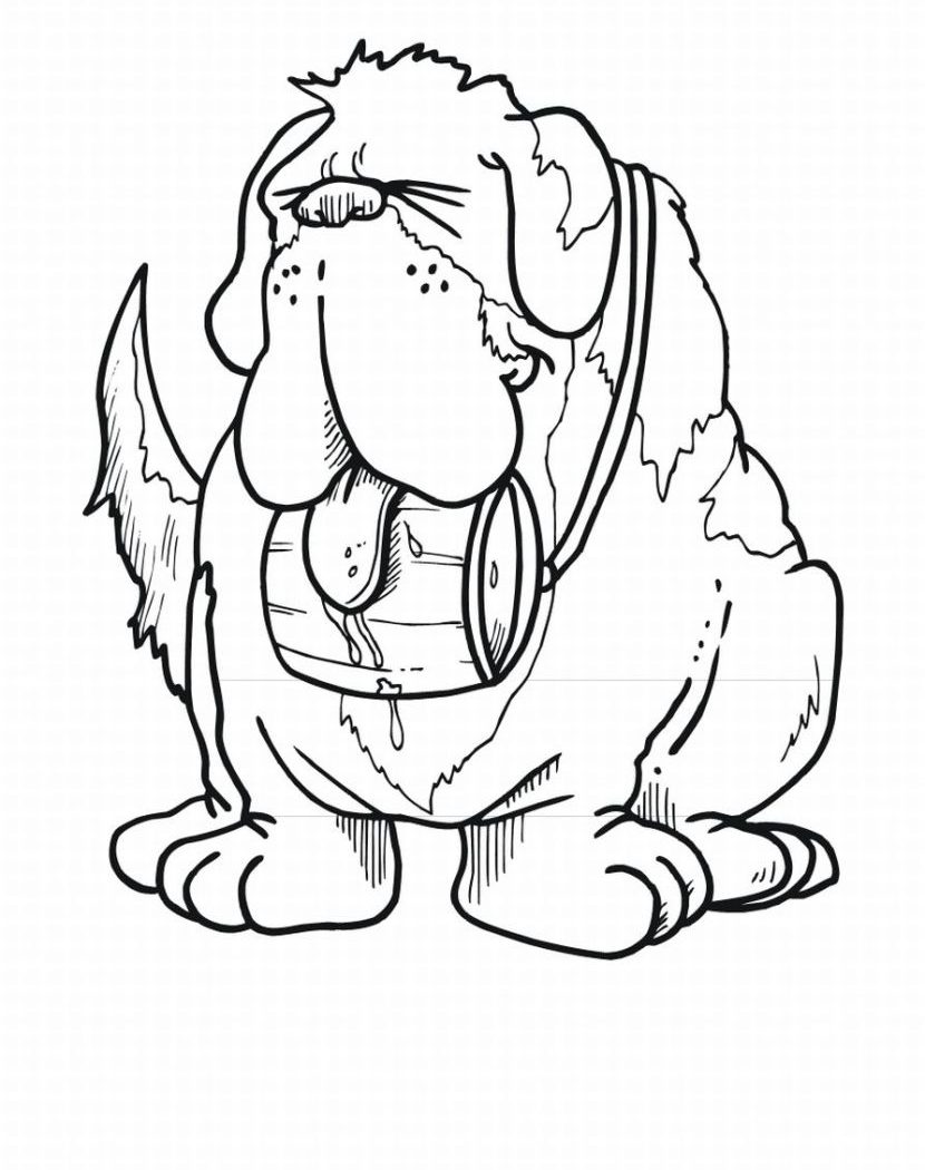 830x1050 Labrador Retriever Coloring Page Free Dog St Bernard Printable