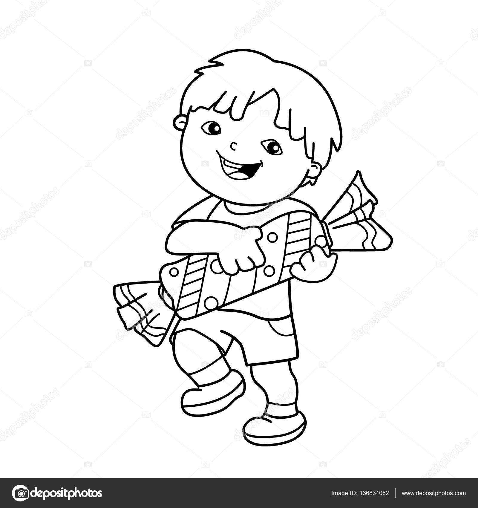 1600x1700 Coloring Page Outline Of Cartoon Boy With With Candy. Coloring