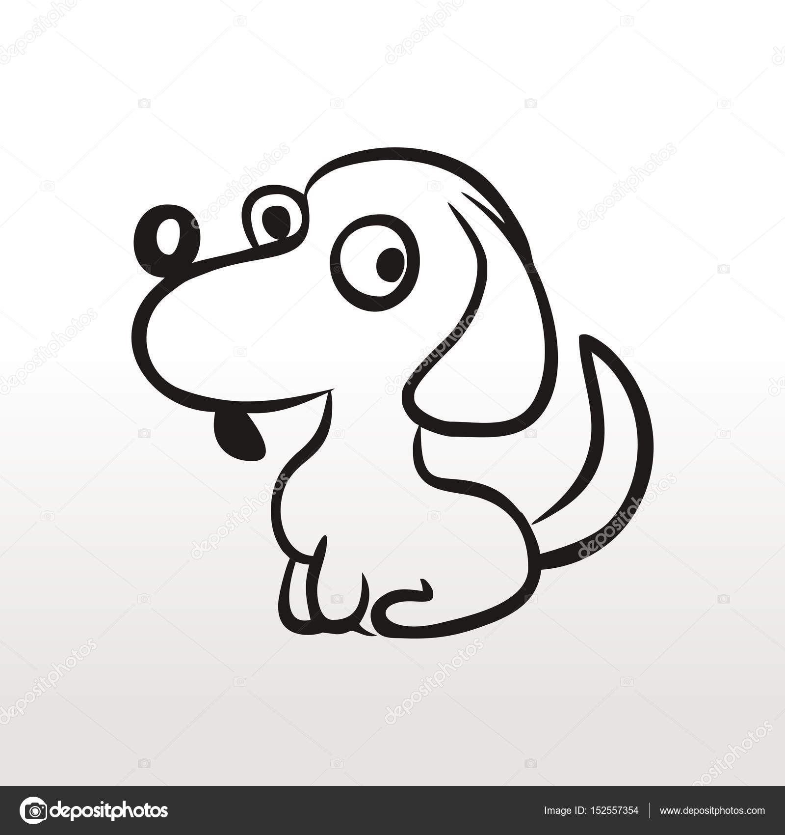 1600x1700 Dog Child Coloring Outline Drawing Puppy Stock Vector