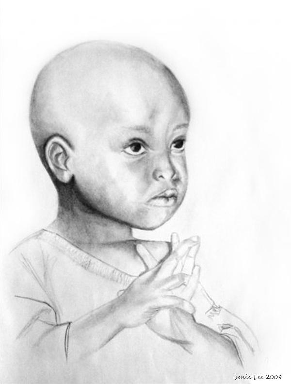 600x791 African Child Drawing By Sonia Lee