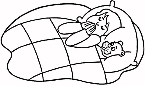 480x287 Child Praying In Bed Coloring Page Free Printable Coloring Pages