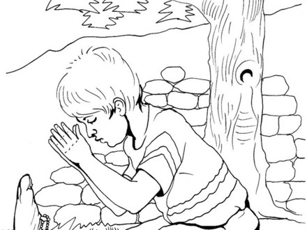 440x330 Children Praying Coloring Page Coloring Home, Praying Coloring