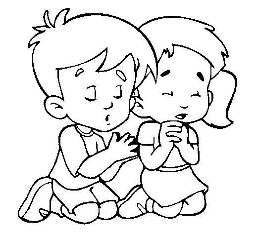 519x470 Children Praying Coloring Page Coloring Page For Kids