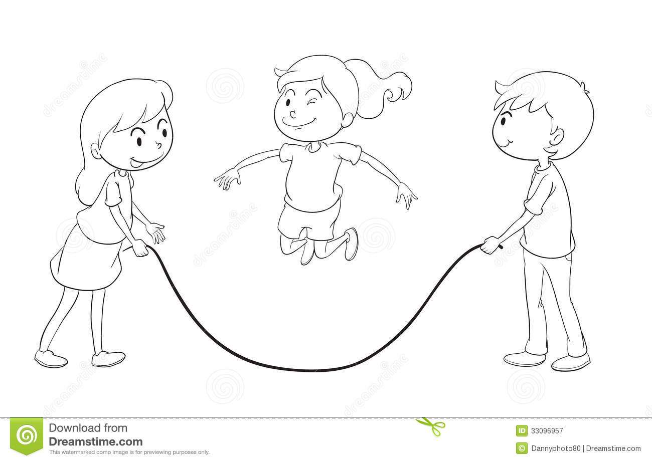 1300x922 Photos Line Drawings Of Children Playing,