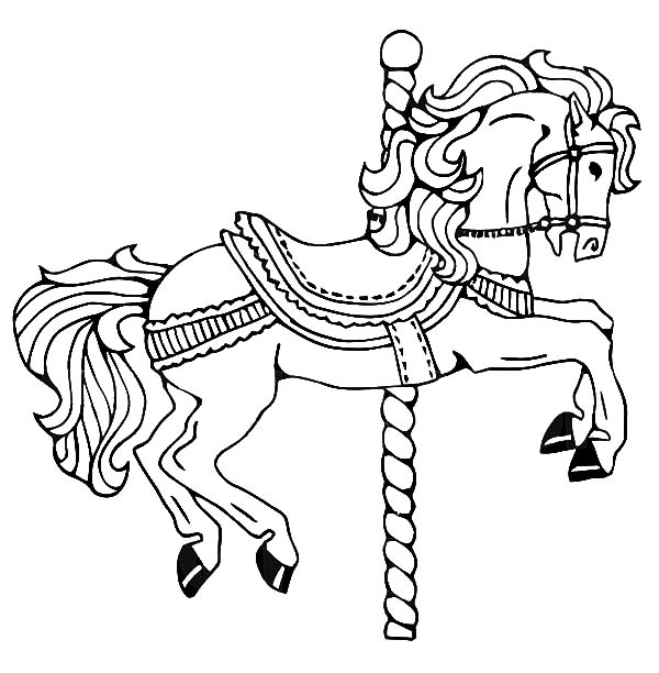 600x612 Childhood Memory Carousel Horse Coloring Pages Best Place To Color