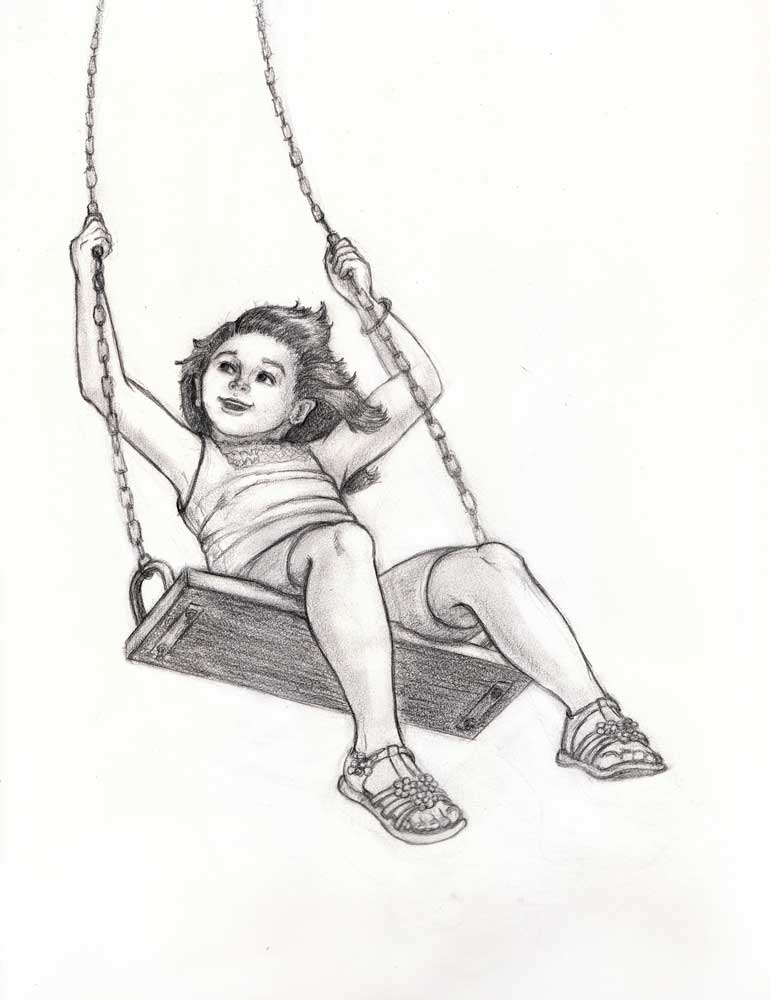 771x1000 Jennifer K. Keller Illustrations Swinging Summer Days