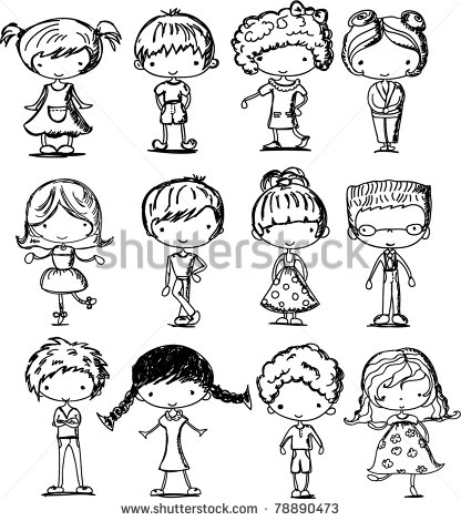 416x470 Cartoon Drawings Of Children Dehersi Boy