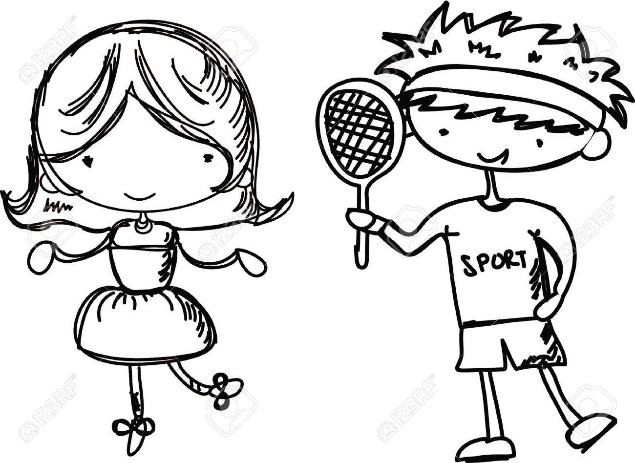 1300x948 Cartoon Drawings Of Fashionable Children Royalty Free Cliparts