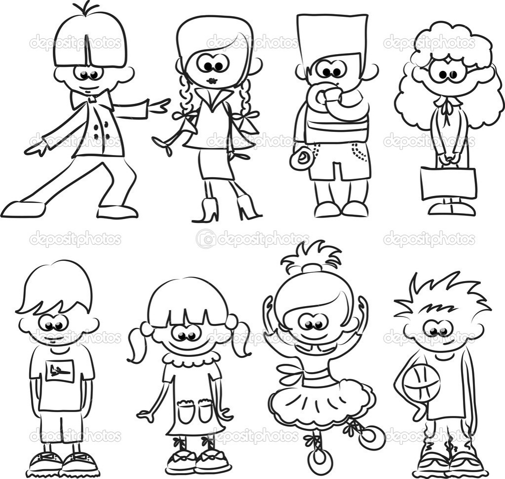 1024x973 Drawing Sketches For Children Cartoon Drawings Of Children Stock