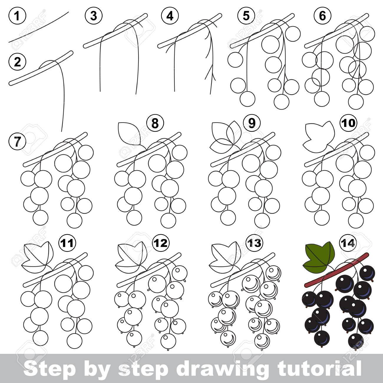 1300x1300 Drawing Tutorial For Children. Easy Educational Kid Game. Simple