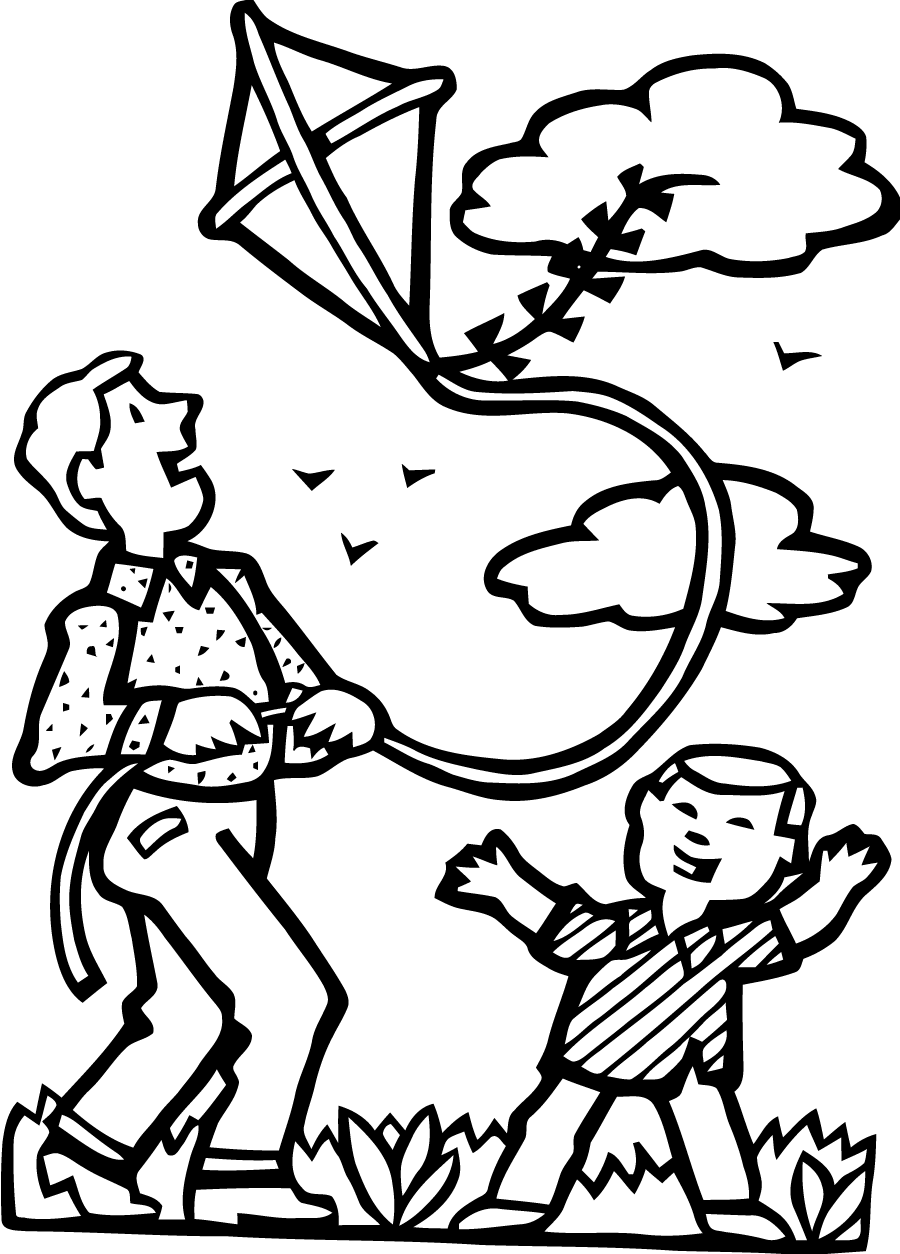 900x1254 Free Printable Kite Coloring Pages For Kids