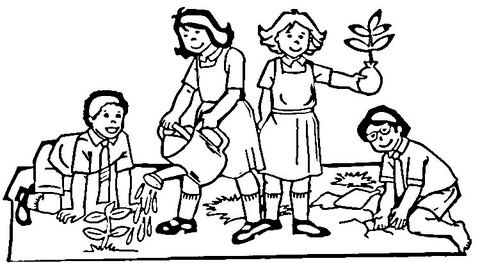 480x263 Children Of The World Do Planting Coloring Page Free Printable