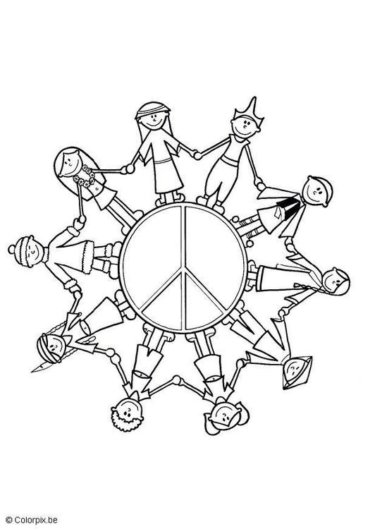 532x750 Coloring Page Children Of The World