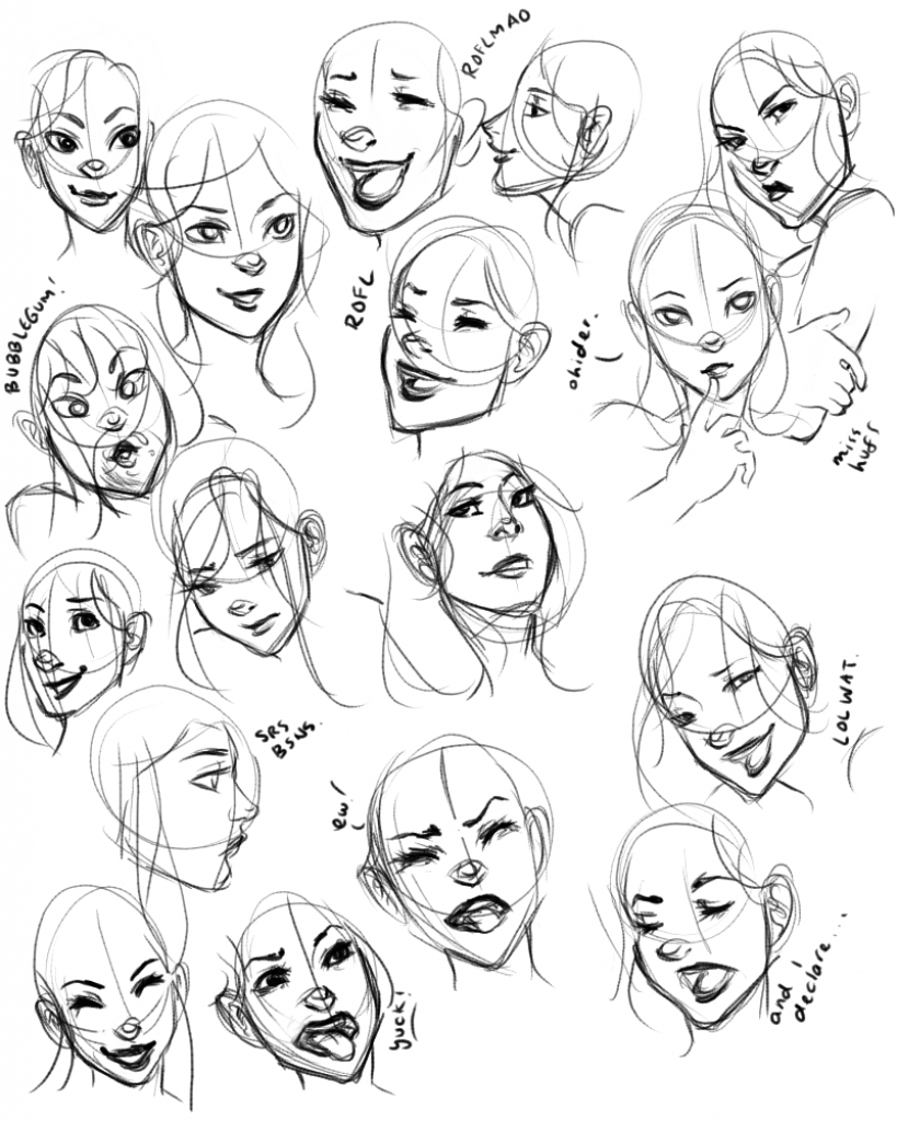 819x1024 Face Expressions Drawing Facial Expressions Practice 1raeri Chan
