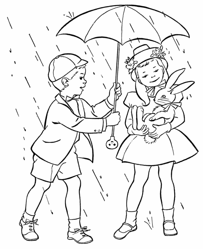 670x820 This Easter Kids Fun Coloring Page Shows Boynd Girl