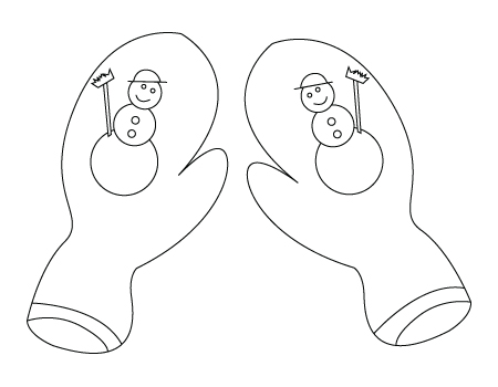 450x350 Mitten Drawing Childrens Drawings