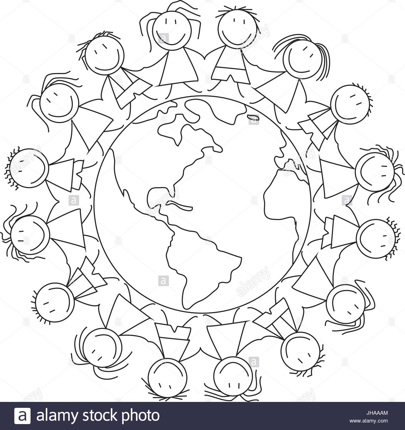 1300x1378 Kids Holding Hands On World