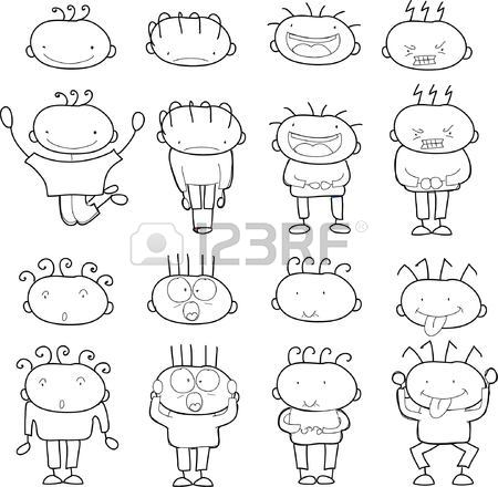 450x440 Children's Drawings Of Doodle Boy In Love Royalty Free Cliparts