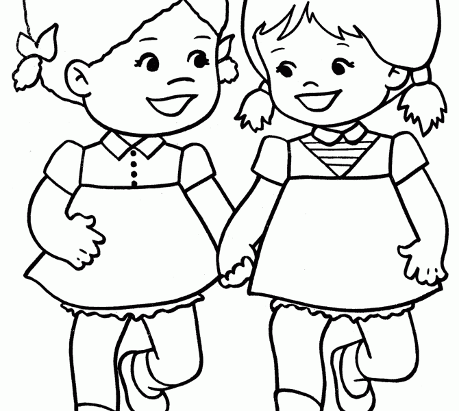 670x600 Printable Pictures Of Children Coloring Page