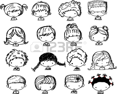 450x359 Drawing Girl Kid Image Vector Illustration Eps 10 Royalty Free