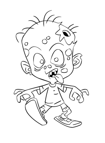 353x480 Zombie Child Coloring Page Free Printable Coloring Pages
