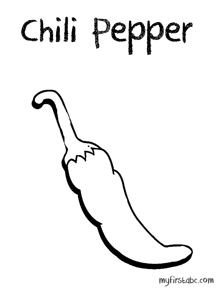 718x958 Chili Pepper Coloring Pages
