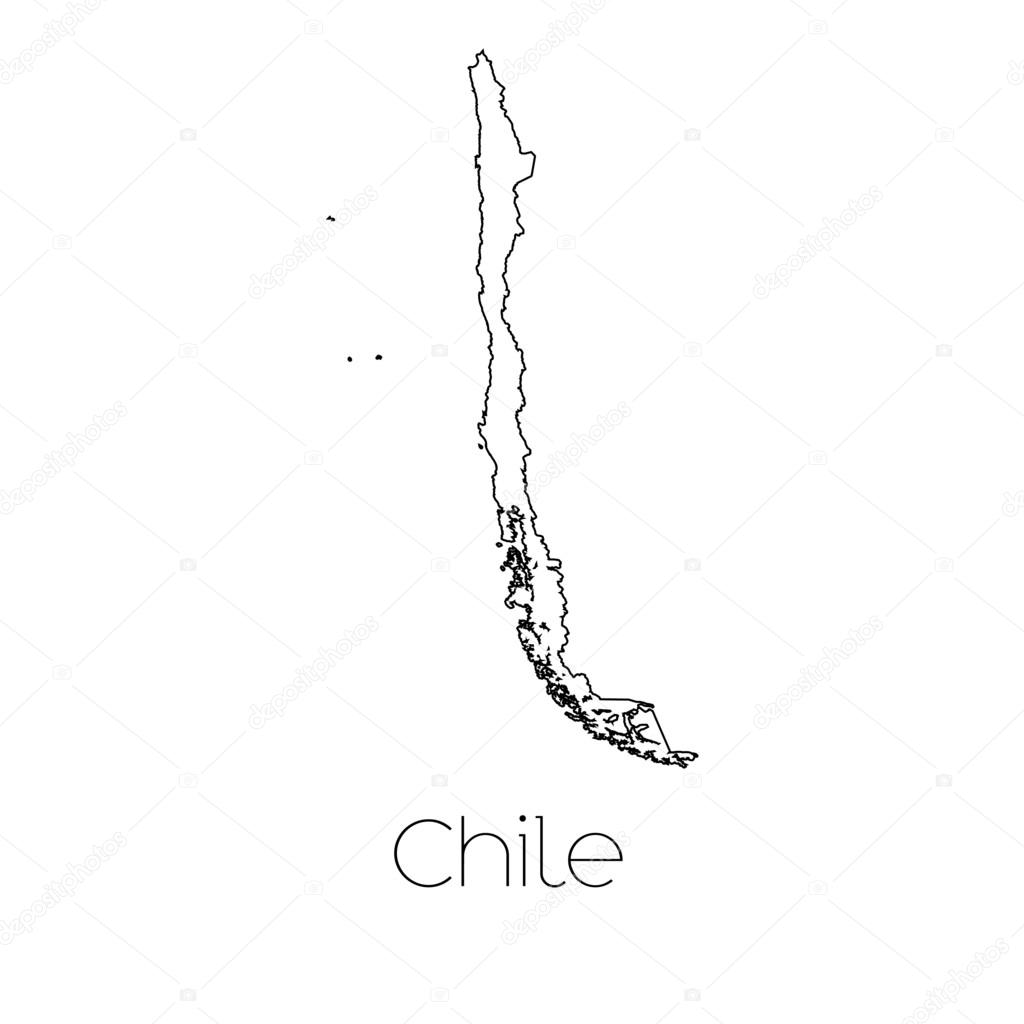 1024x1024 Country Shape Isolated On Background Of The Country Of Chile