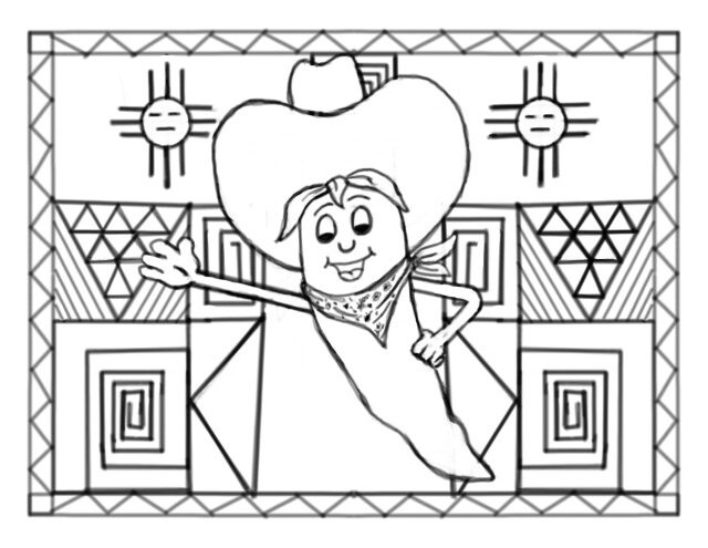 640x495 New Mexico Chile Pepper' Coloring Page The Digital