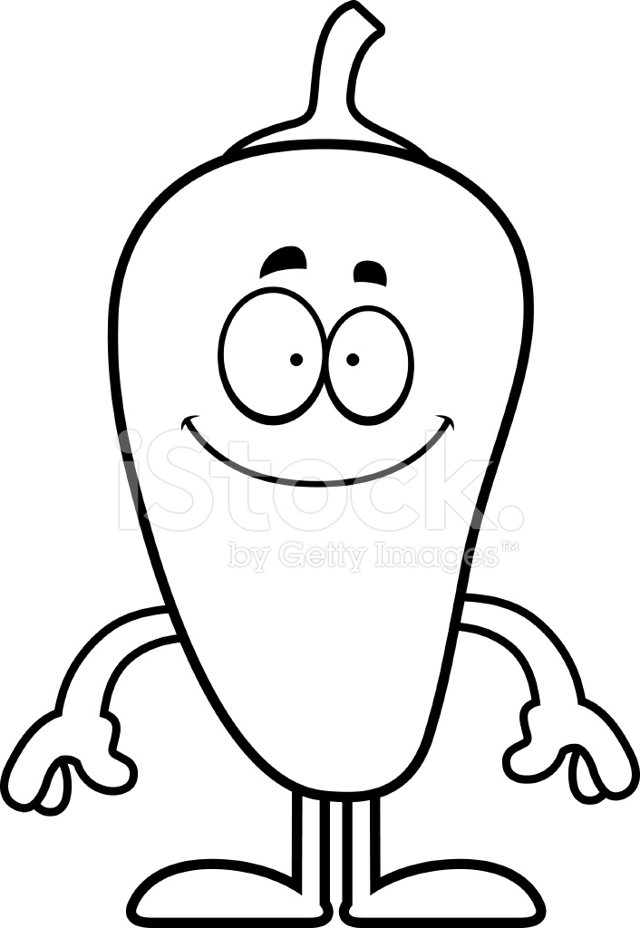706x1024 Happy Cartoon Chili Pepper Stock Vector