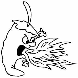 300x300 Chili Pepper Coloring Sheets Printable For Sweet Draw Page Hot