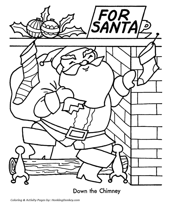 670x820 Christmas Santa Coloring Page