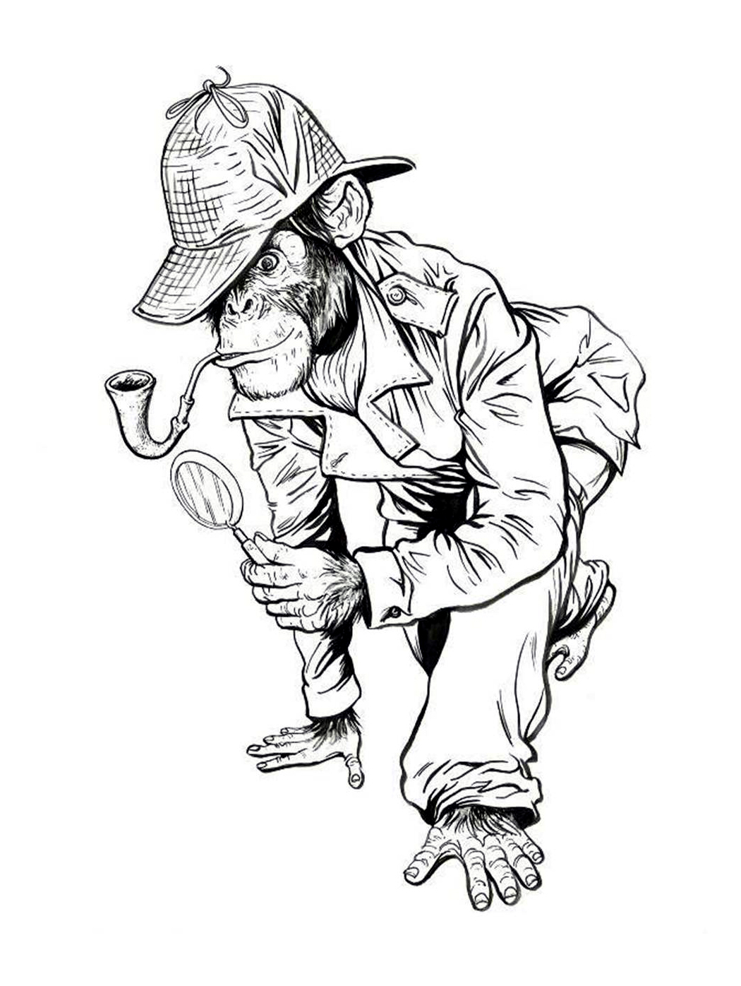 1050x1396 Sketch Lottery! Detective Chimp