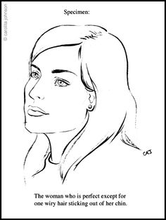 236x314 Drawing Of Women Plucking Chin Hair