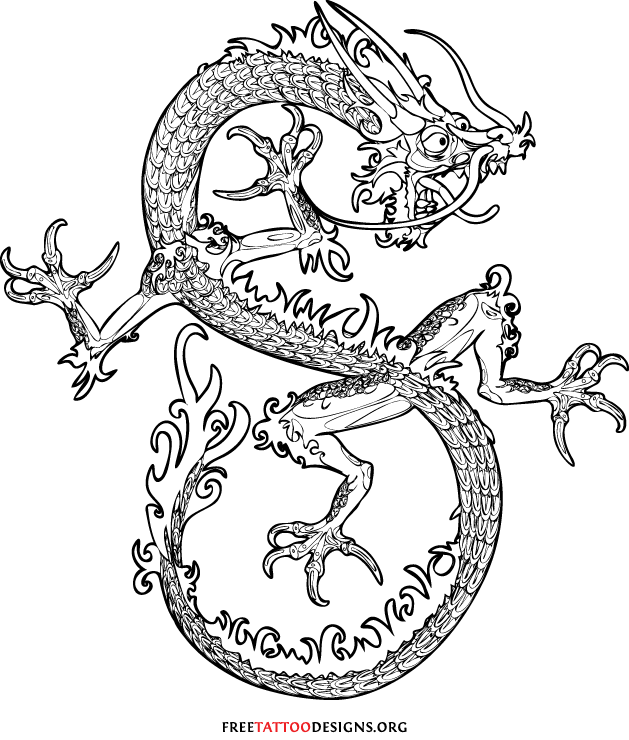 629x740 Chinese Dragon Tattoos