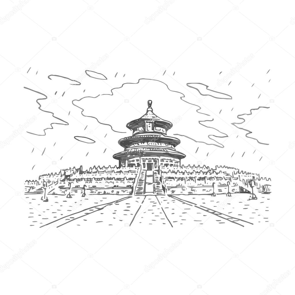 1024x1024 The Hall Of Prayer For Good Harvests In Beijing, China. Stock