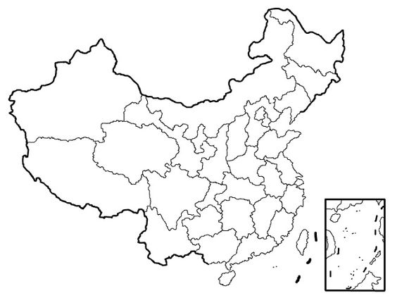 564x423 Printable China Map