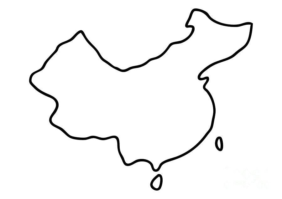 900x636 China Chinese Map Drawing By Lineamentum