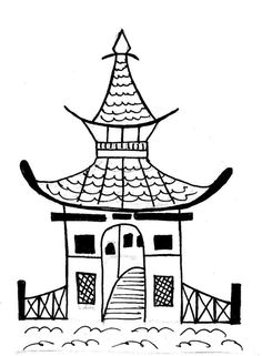 236x321 Drawing Of Chinese Pagoda! Fijn Werk Chinese