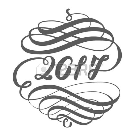 450x450 Greeting Card Design Template With Chinese Calligraphy For 2017