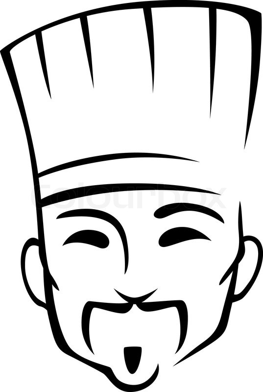 537x800 Chinese Chef In Cartoon Style For Cafe Or Restaurant Stock