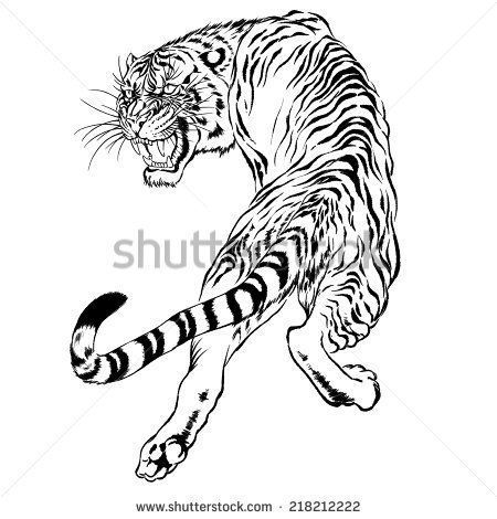 450x470 Lovely Chinese Cherry Blossom Wallpaper Tiger Tattoo Stock Images