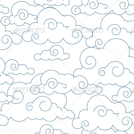 450x450 Seamless Pattern Set Of Chinese Style Clouds By Jmcreation